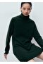 Short High Collar Knitwear Dress - 8