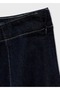 Midi Denim Skirt with Stitching Details - 6