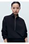 Sweatshirt with Zipper Throat