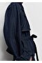 Short Denim Trench Coat with Belt - 7