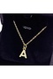 Zircon Letter Steel Necklace Tarnish-Free - 2