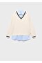 Combined shirt sweater - 3