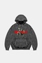 Instinct Oversize Unisex Washed Black Hoodie