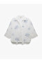 Comfortable Fit 3/4 Sleeve Classic Collar Embroidered Ethnic Pattern Shirt - 4