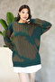 Round Crew Neck Long Sleeve Knitted Bowknot Jacquard Pattern Winter Stylish Knitwear Sweater - 7