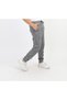Unisex Ribbed Lace up Longs Elastic Gray Tracking Pants - 4