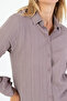 Women's Lilac Lilac Tone Jacquard Textured Woven Shirt – Chic to Plus Size 5XL - 5