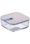 Perfect Seal Glass Food Container 1100ml, Square, with Lid, Heat Resistant Glass up to 400°