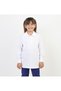 Unisex White Long Sleeve Polo Neck T-Shirt