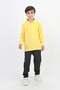 Unisex Yellow Long Sleeve Polo Neck T-Shirt - School Clothing - 7