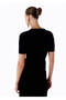 Button Closure Black Knitwear Top - 5