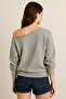 Women's Oywouos 33 Printed Boat Neck New Season Sweatshirt - 2