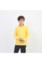Unisex Yellow Long Sleeve Polo Neck T-Shirt - School Clothing - 3