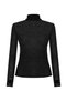 Black Ultrafine Merino Wool Blended Knitwear - 6