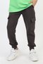 Unisex Printed Ribbed Cargo Pocket Smoked Color Tracksuit Bottoms School Tracksuit - 6