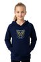 Hooded Kangaroo Pocket Butterfly Printed Detail Girl's Sweatshirt