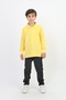 Unisex Yellow Long Sleeve Polo Neck T-Shirt - School Clothing - 6