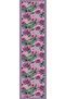 Lilac Rose Fantasy Pattern Women's Satin Scarf 30X165Cm - 3
