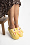 Women's Yellow Rabbit Figured Plush House Slippers Non-Slip Silent Sole - 2