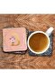 2 Pack Designer Leather Coasters Mat for Beverage Drinks - Custom Monogram Initial Letter - 4