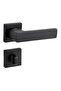 Antares (with Wc Latch) - Room Door Handle Square Rosette Right Left Suitable Interior Home Door Handle Handles-A206B - 3