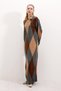 Women's Long Knitwear Dress Gray 1131 - 3