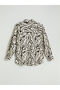 Patterned Oversize Women's Shirt - 6