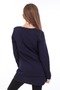 Girls' College Collar Zippered Sequin Embroidery Printed Knitted Cardigan - 2 Thread Raised - 3