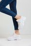 Lace-Up Casual Sports Shoes White/Powder Women's Sneaker White - 3