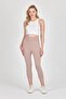 Women's Beige High Waist Capri Leggings - 3