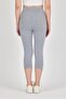 Women's Gray High Waist Capri Leggings - 6