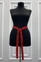 Red Bridal Sash, Bridal Ribbon with Sequins and Pearls, Bridal Waist Belt, Sister Sash