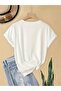 Believe in Yourself Written Modern Design Special Printed Unisex Oversize Crew Neck T-Shirt - 2