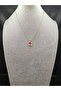 Gold Color Special Embossed Enamel Strawberry Model Steel Necklace - 2