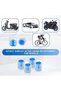 Tire Valves Cap Glow In The Dark Car Motorcycle Bike Wheel Plugs Tyre Hub Cover Decor Blue - 8