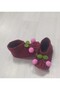 Hand-Knitted Baby Shoes with Cherry Details - 2