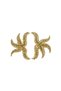 Oil Green Zircon Stone Sea Star Design Gold Earrings - 2