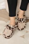 Leopard Patterned Winter Silent House Slippers - 8