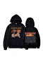 Streetwear Design Back Printed Oversize Unisex Black Hooded Hoodie Sweatshirt
