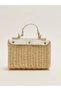 Lcw Accessories White Color Block Women's Straw Crossbody Bag - 6