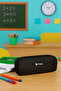 Okapi̇ Pencil Bag Oval Black Single Compartment