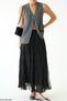 Women's Black Rubber Waist Tulle Skirt - 2