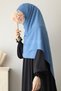 Elif Large Size Scarf 120X120 Indigo - 2