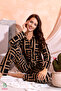 Winter Buttoned Plaid Pattern New Year Themed Women's Suede Pajama Set