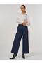 Wide Leg Trousers with Belt Accessory Detail Black - 2