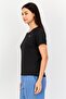Women Sportswear Fit Short Sleeve Running T-Shirt, Black - 2