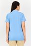 Women Sportswear Fit Short Sleeve Training Polo Shirt, Light Blue - 3