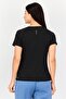 Women Sportswear Fit Short Sleeve Running T-Shirt, Black - 3