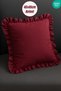 100% Cotton Ruffle Throw Pillow Cover Vintage Decorative Throw Pillow Case - 2