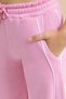 Pink Wide Leg Girls' Hooded Sweatpants with Stripes on the Sides 21466 - 5